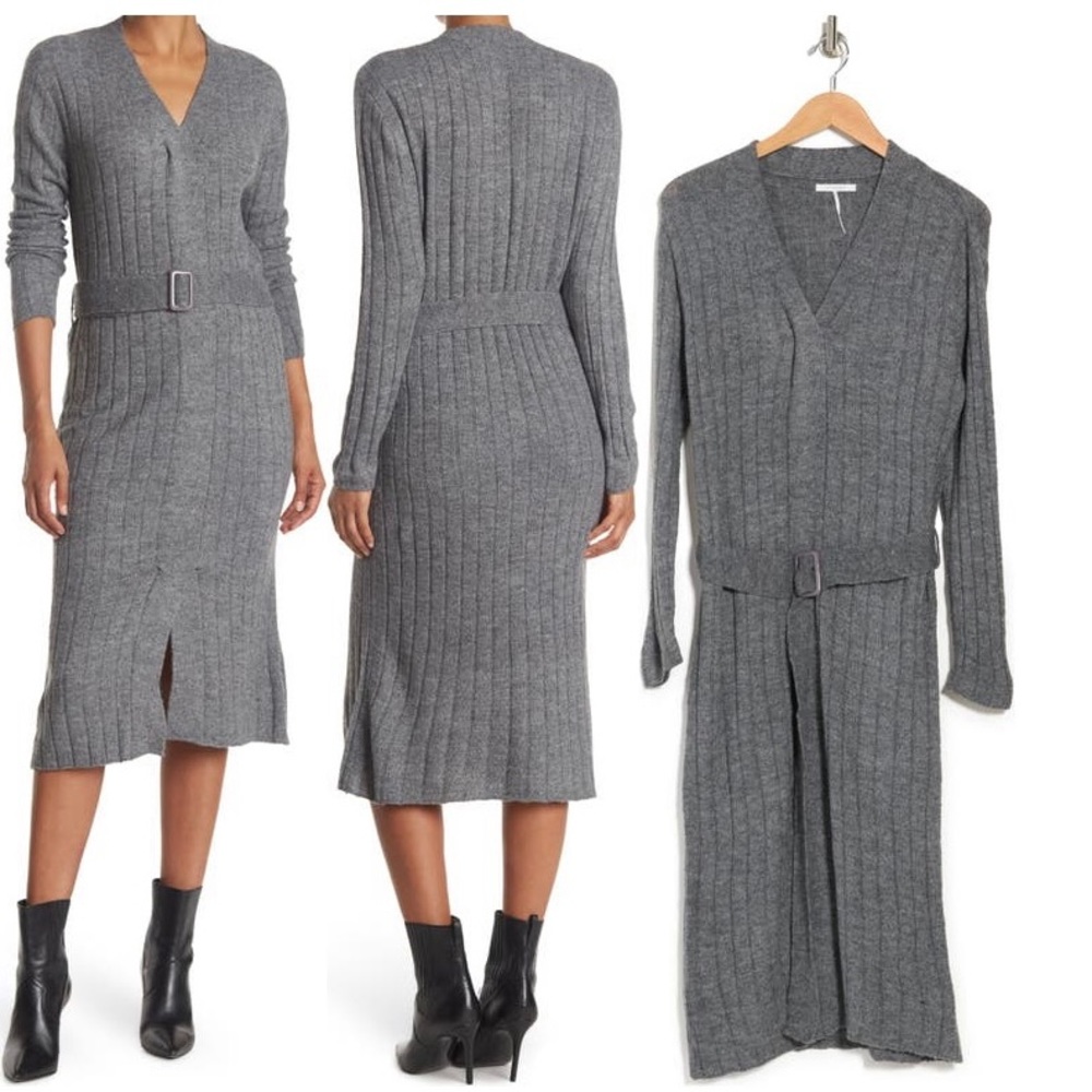 Stitch Drop white sweater dress